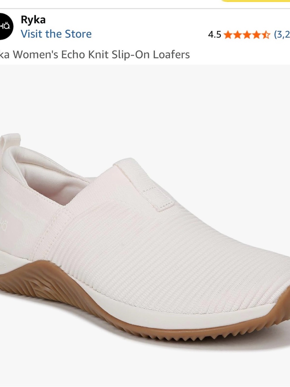 Ryka Women's Knit Slip-On Loafers in Light Pink with Gum Sole